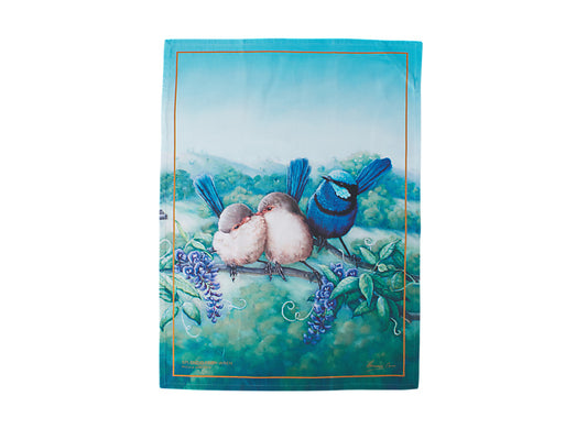 Birds of Australia KC 10yr Anniversary Tea Towel 50x70cm Splendid Fairy Wren