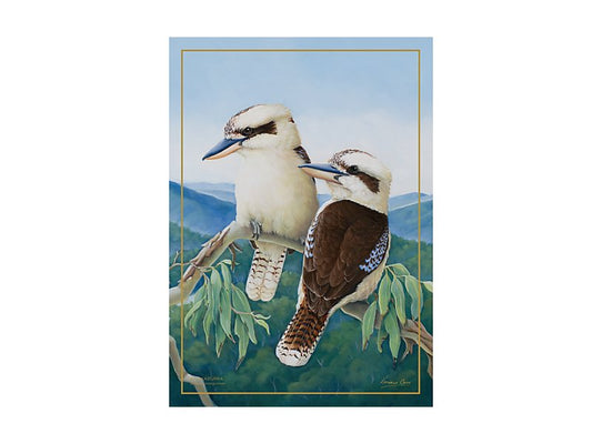 Birds of Australia KC 10yr Anniversary Tea Towel 50x70cm Kookaburra