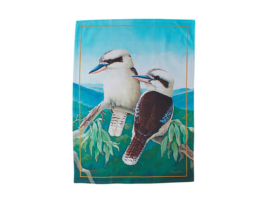 Birds of Australia KC 10yr Anniversary Tea Towel 50x70cm Kookaburra