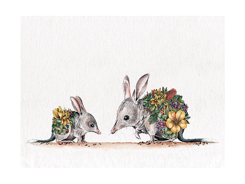 Marini Ferlazzo Australian Families Tea Towel 50x70cm Bilby