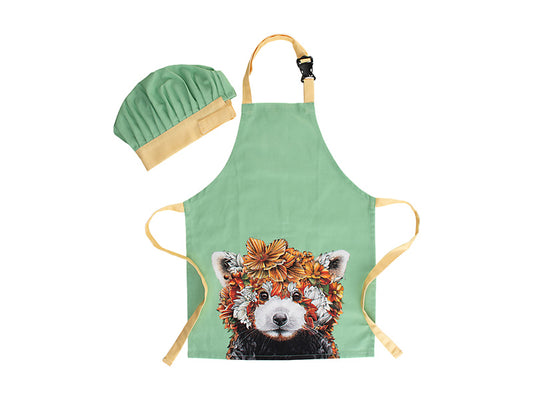 Marini Ferlazzo Wild Planet Kids Apron & Hat Set Red Panda