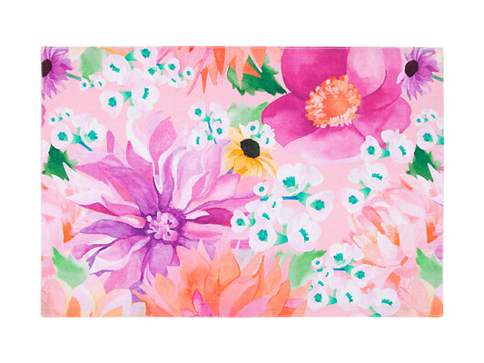 Teas & C's Dahlia Daze Cotton Placemat 45x30cm Pink