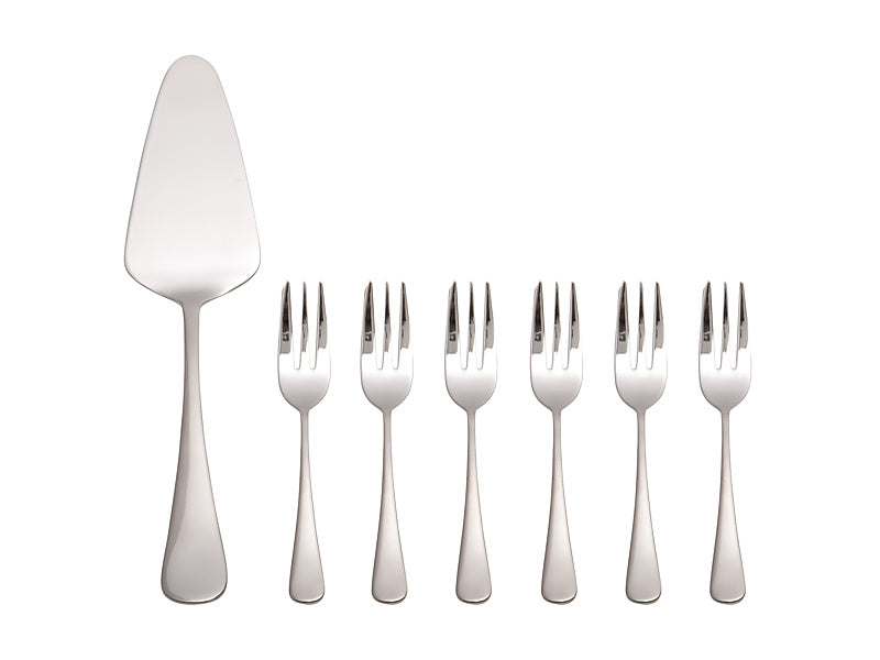 Cosmopolitan Cake Server & Fork 7pc Set Gift Boxed