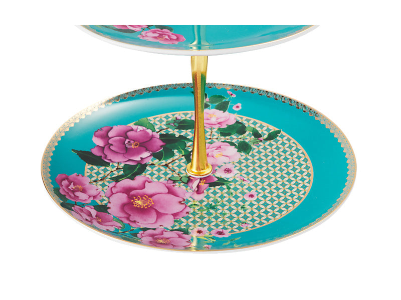 Teas & C's Silk Road 2 Tiered Cake Stand Gift Boxed