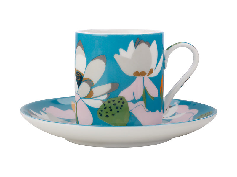 Royal Botanic Gardens Lotus Demi Cup & Saucer 100ML Gift Boxed