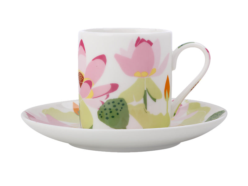 Royal Botanic Gardens Lotus Demi Cup & Saucer 100ML Gift Boxed