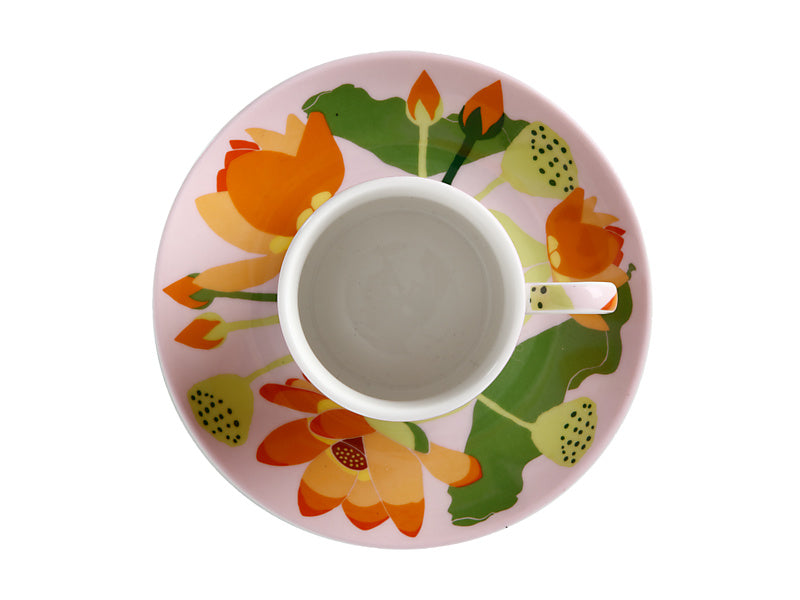 Royal Botanic Gardens Lotus Demi Cup & Saucer 100ML Gift Boxed