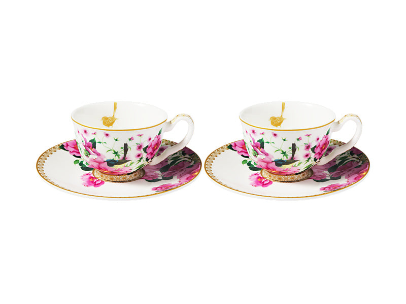 Teas & C's Silk Road Demi Cup & Saucer 85ML Set of 2 Gift Boxed