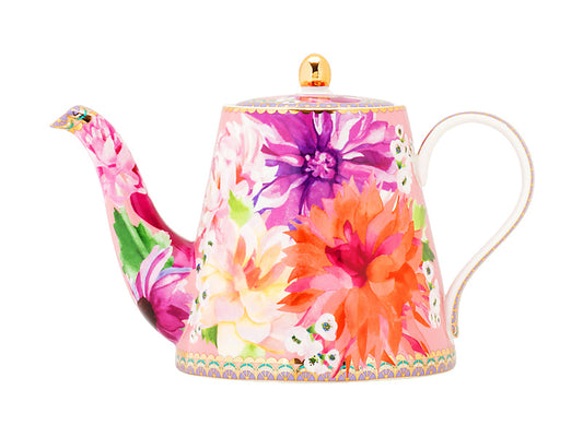 Teas & C's Dahlia Daze Teapot With Infuser 500ML Pink Gift Boxed