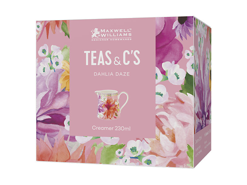 Teas & C's Dahlia Daze Creamer 230ML Pink Gift Boxed