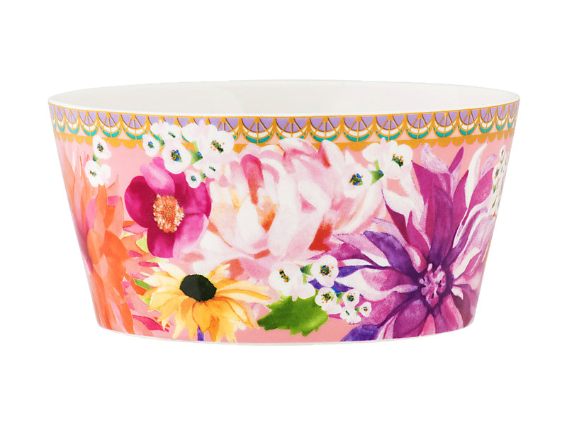 Teas & C's Dahlia Daze Bowl 12cm Set of 2 Pink Gift Boxed