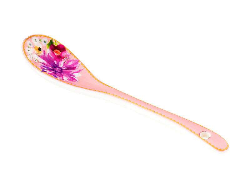 Teas & C's Dahlia Daze Ceramic Teaspoon Set of 4 Pink Gift Boxed