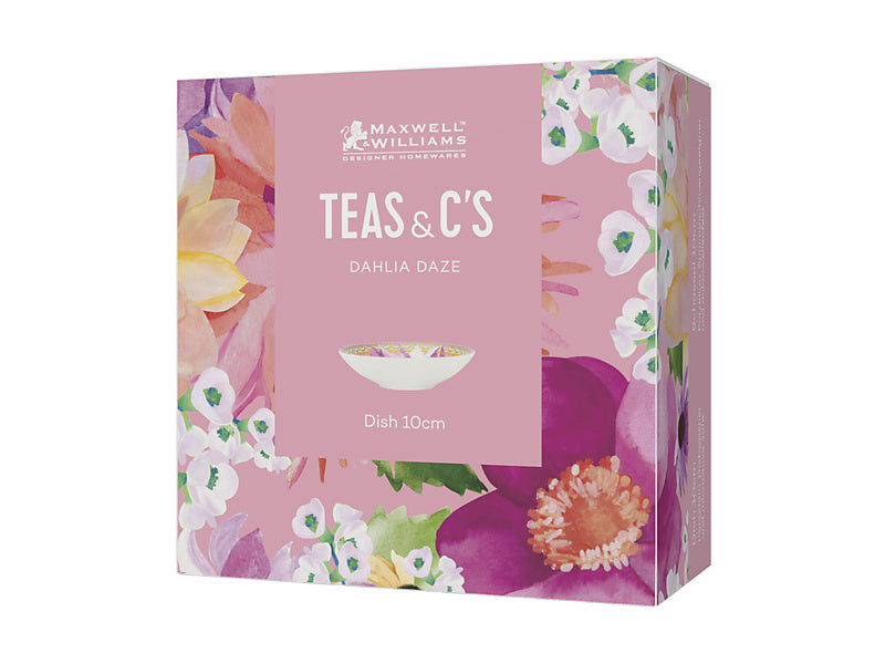 Teas & C's Dahlia Daze Dish 10cm Pink Gift Boxed