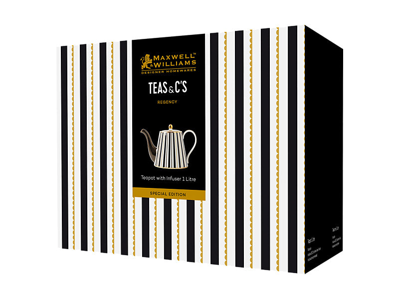 Teas & C's Regency Teapot With Infuser 1lt Gift Boxed