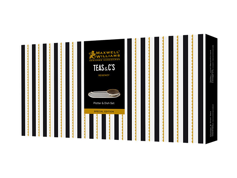 Teas & C's Regency Platter & Dish Set Gift Boxed