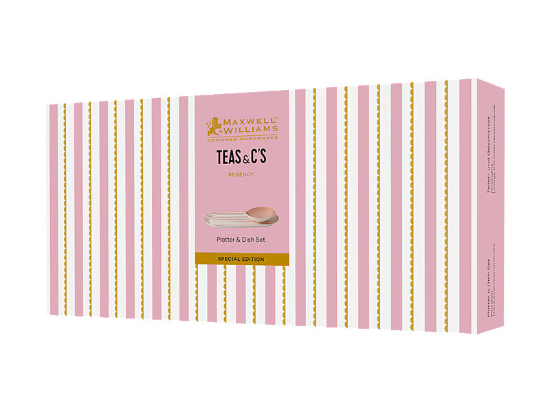 Teas & C's Regency Platter & Dish Set Gift Boxed