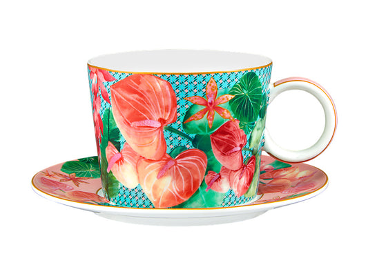 Teas & C's Tropicana Breakfast Cup & Saucer Gift Boxed