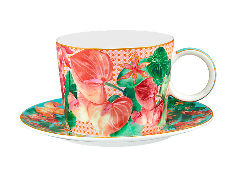 Teas & C's Tropicana Breakfast Cup & Saucer Gift Boxed
