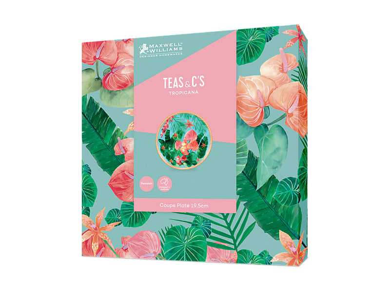 Teas & C's Tropicana Coupe Plate Gift Boxed