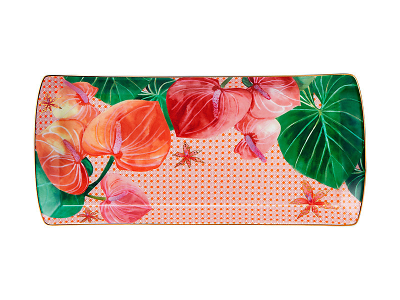 Teas & C's Tropicana Rectangular Platter Gift Boxed