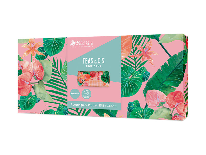 Teas & C's Tropicana Rectangular Platter Gift Boxed