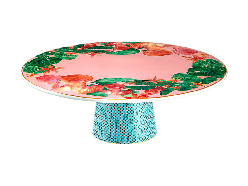 Teas & C's Tropicana Footed Cake Stand Gift Boxed