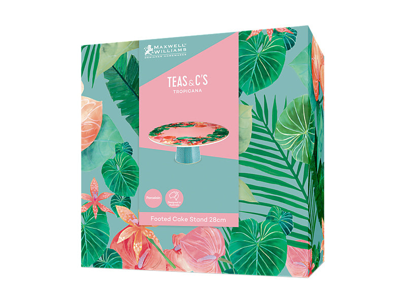 Teas & C's Tropicana Footed Cake Stand Gift Boxed