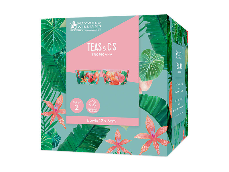 Teas & C's Tropicana Bowl Set of 2 Gift Boxed