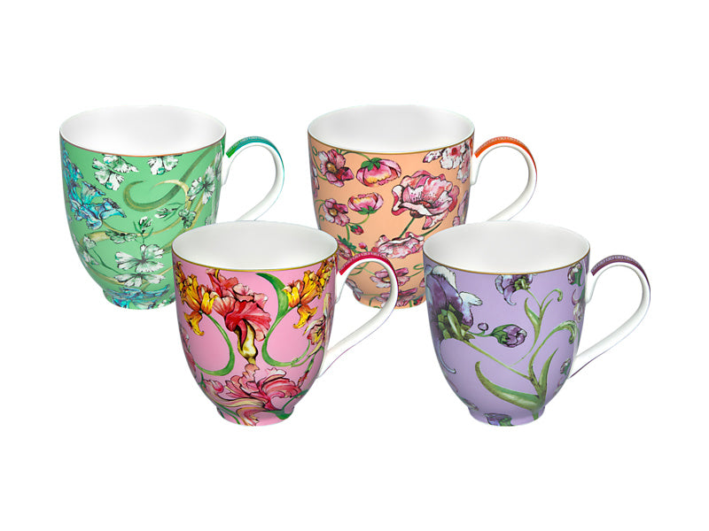 Estelle Michaelides Mystique Coupe Mug Set of 4 Assorted Gift Boxed