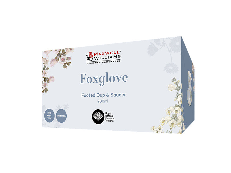 Royal Botanic Gardens Foxglove Footed Cup & Saucer Gift Boxed