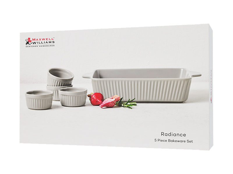 Radiance Bakeware Set 5pc Grey Gift Boxed