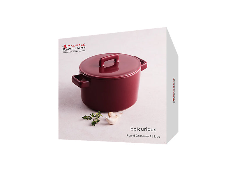 Epicurious Round Casserole 1.3L Gift Boxed