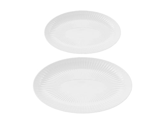 Radiance Serving Platter Set of 2 White Gift Boxed