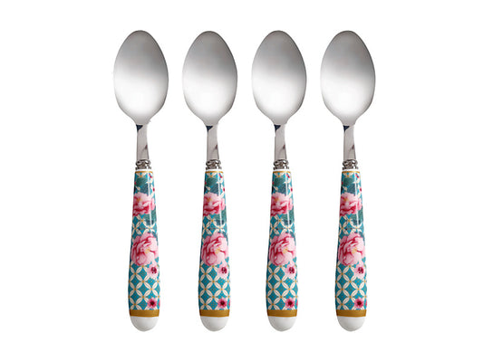 Teas & C's Silk Road Teaspoon Set of 4 Aqua Gift Boxed