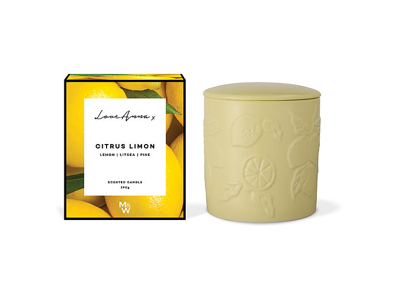 Botanika Fragrance Candle 290g Citrus Limon Gift Boxed