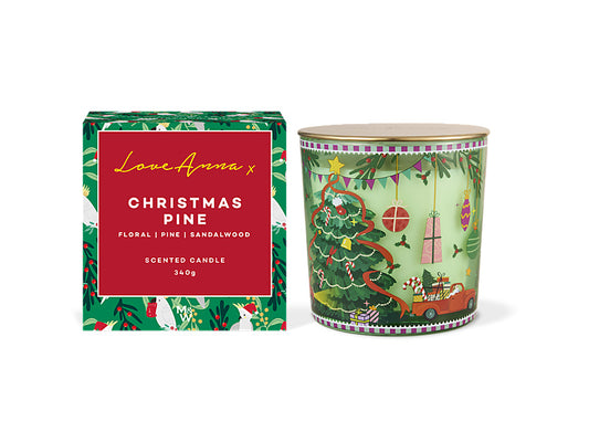 Festive Down Under Fragrance Candle 340g Christmas Pine Gift Boxed