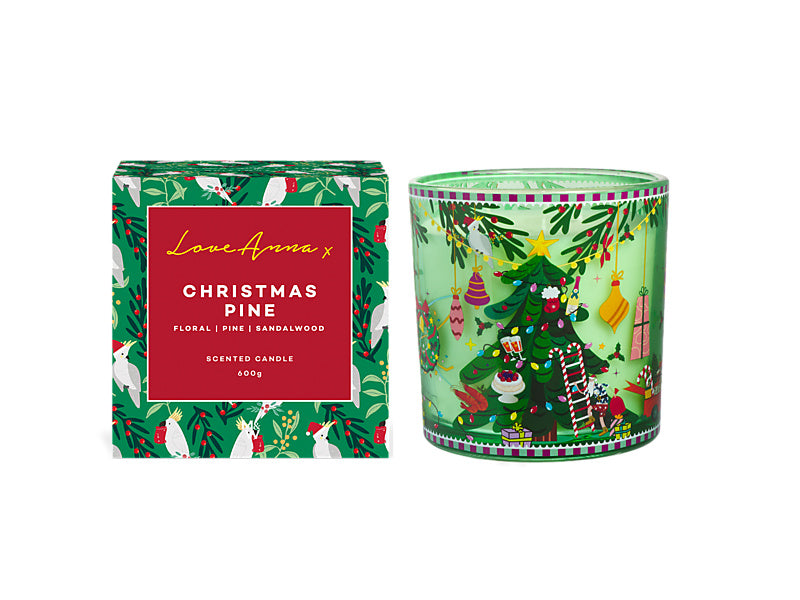 Festive Down Under Fragrance Candle 600g Christmas Pine Gift Boxed