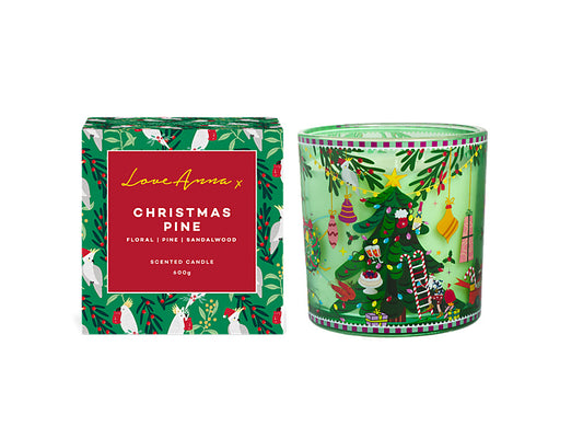 Festive Down Under Fragrance Candle 600g Christmas Pine Gift Boxed