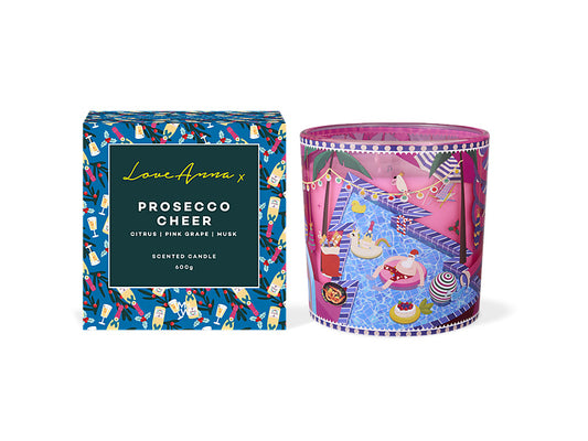 Festive Down Under Fragrance Candle 600g Prosecco Cheer Gift Boxed