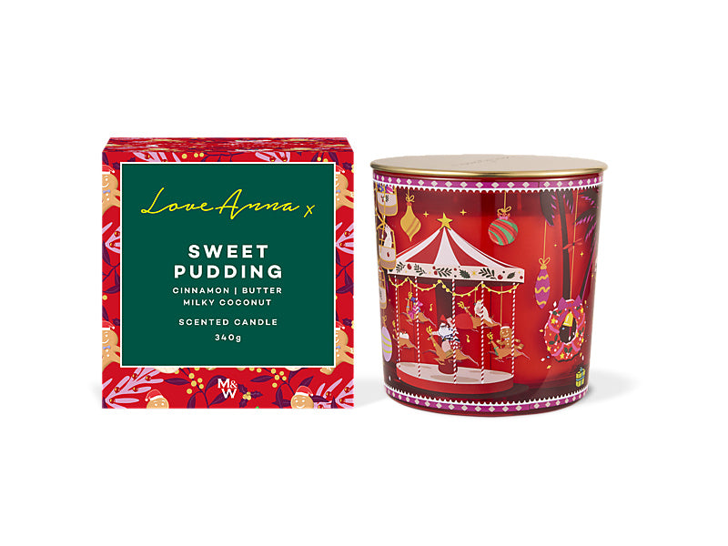 Festive Down Under Fragrance Candle 340g Sweet Pudding Gift Boxed
