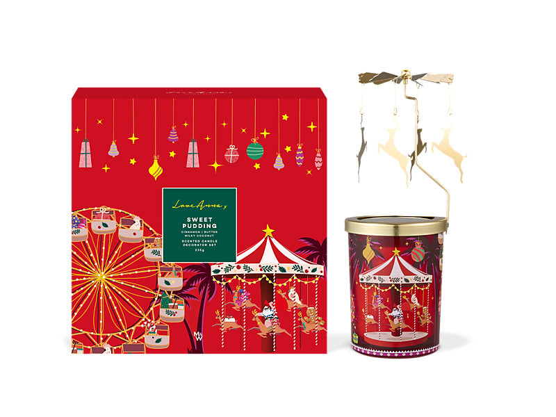 Festive Down Under Fragrance Candle 235g Sweet Pudding Decorator Set Gift Boxed
