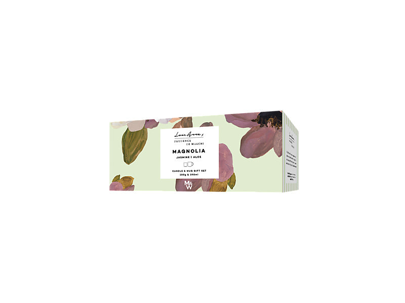 Prudence De Marchi Magnolia Candle & Mug Giftset 180g & Gift Boxed