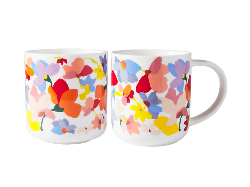 Prudence De Marchi Dancing Flowers Candle & Mug Giftset 180g & Gift Boxed