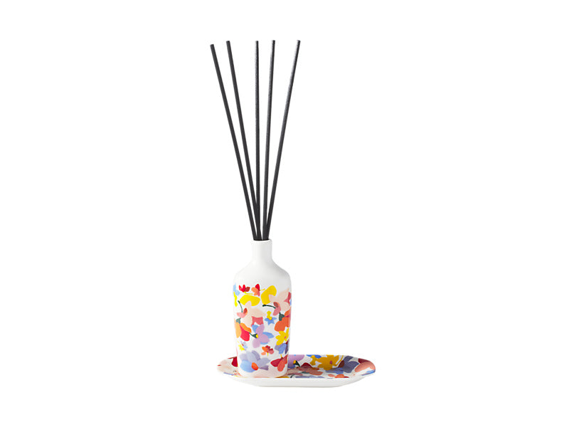Prudence De Marchi Dancing Flowers Diffuser & Tray Set & 17x8cm Gift Boxed