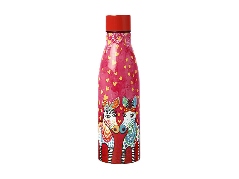 Love Hearts Double Wall Insulated Bottle 500ML Zig Zag Zebras