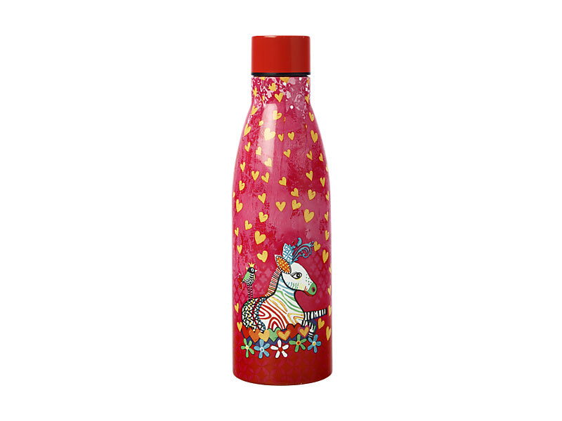 Love Hearts Double Wall Insulated Bottle 500ML Zig Zag Zebras