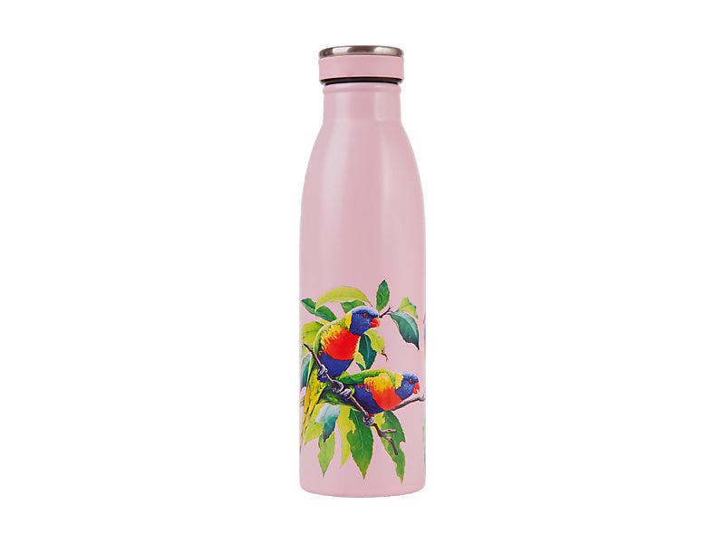 Katherine Castle Bird Talk Double Wall Insulated Bottle 500ML Rainbow Lorikeets