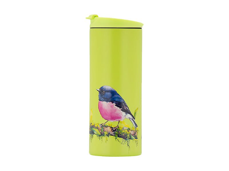 Katherine Castle Bird Talk Double Wall Insulated Cup 350ML Pink Robins