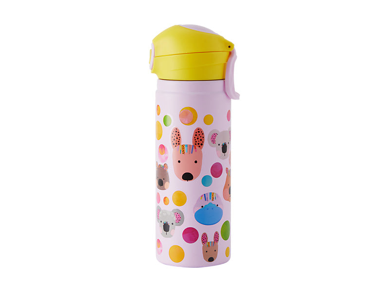 Kasey Rainbow Critters Double Wall Insulated Bottle Pink