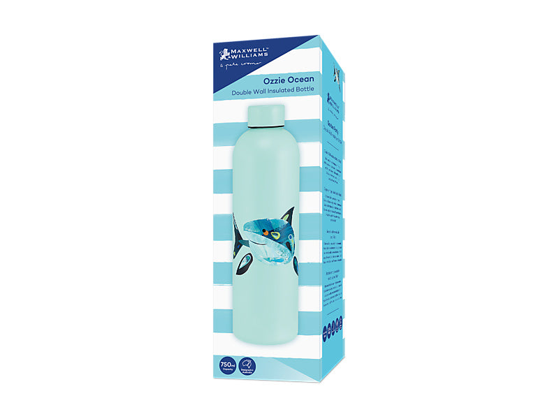Pete Cromer Ozzie Ocean Double Wall Insulated Bottle Shark Gift Boxed